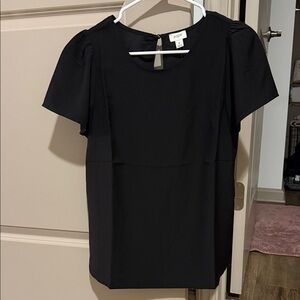 J. Crew Factory Black Short Sleeve Blouse